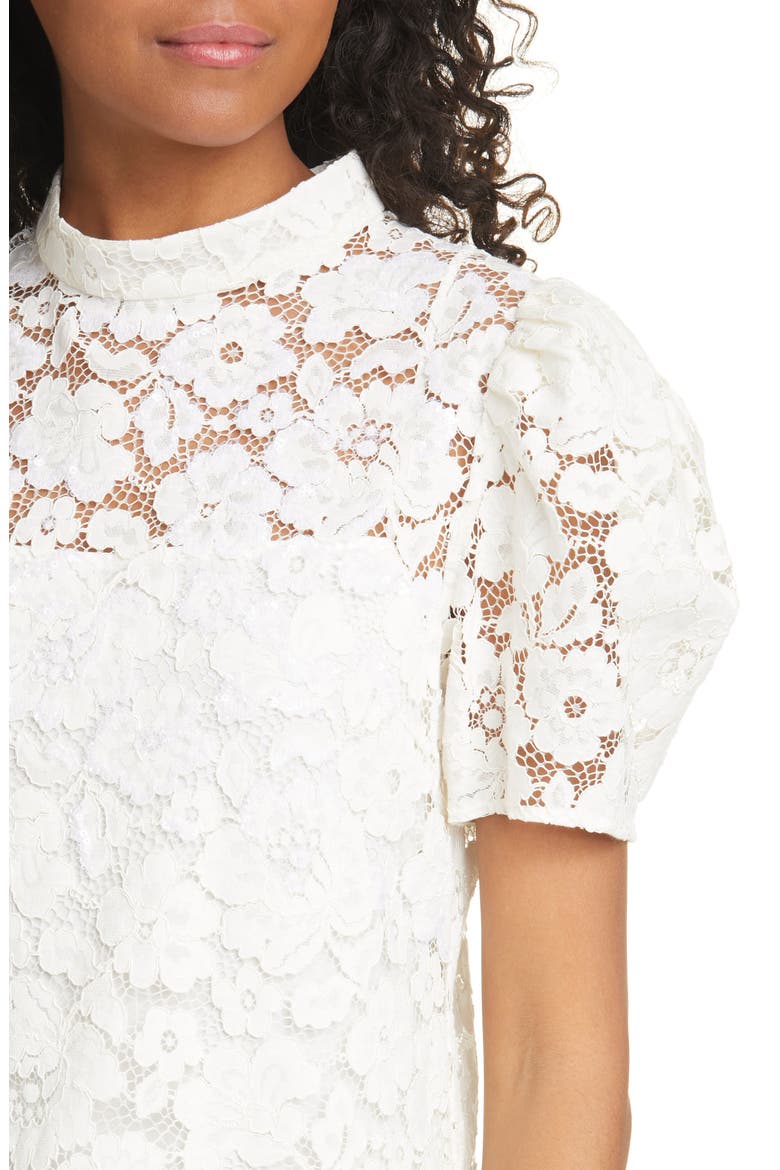 The Shift Lace Minidress, Alternate, color, WHITE