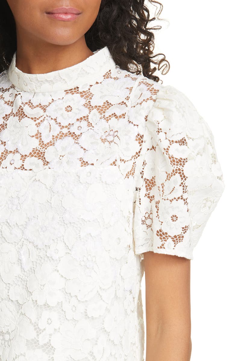 The Marc Jacobs The Shift Lace Minidress, Alternate, color, 