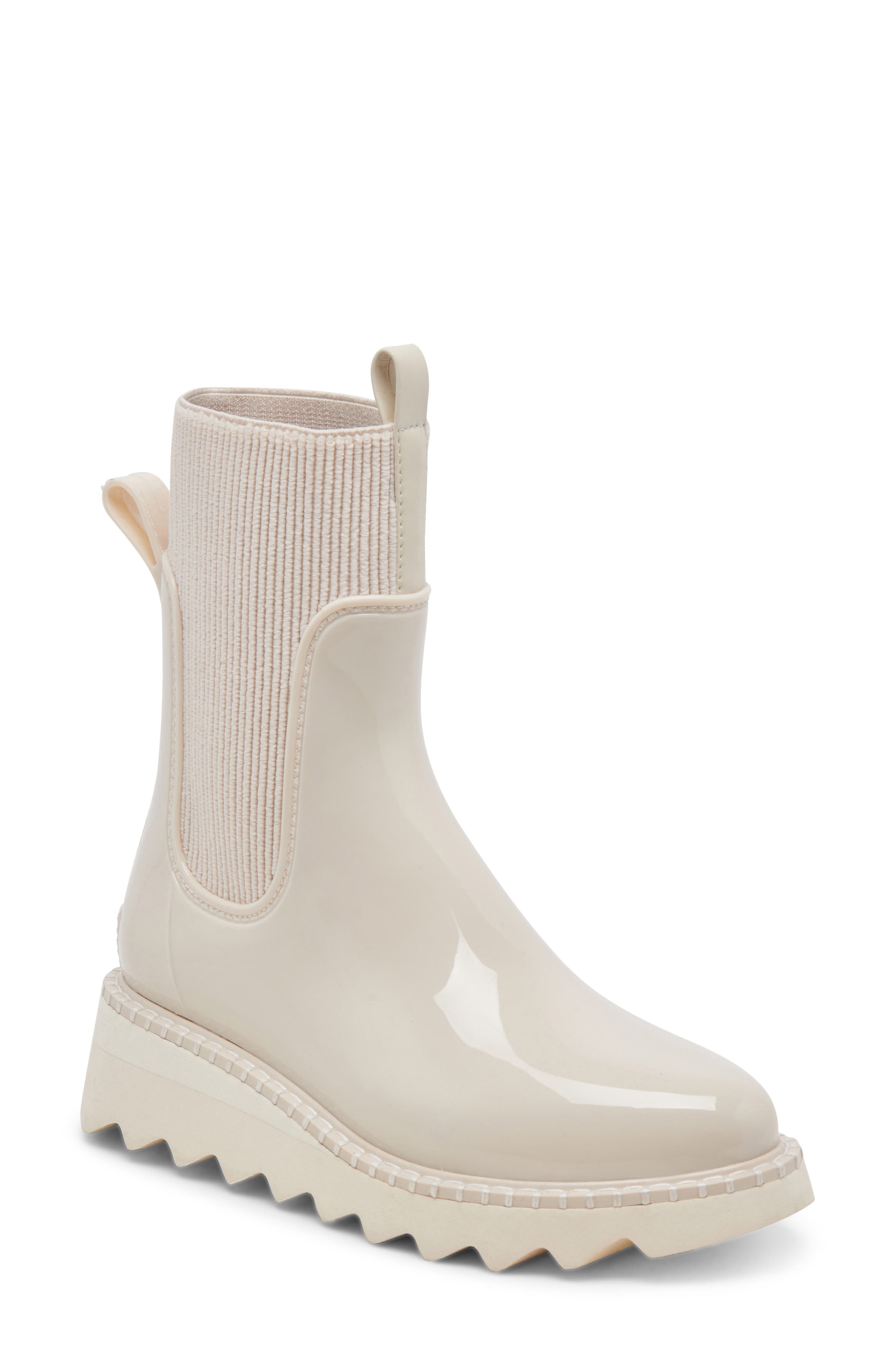 Dolce Vita Tropic H2O Waterproof Platform Bootie, Main, color, Ivory Patent Stella H2o