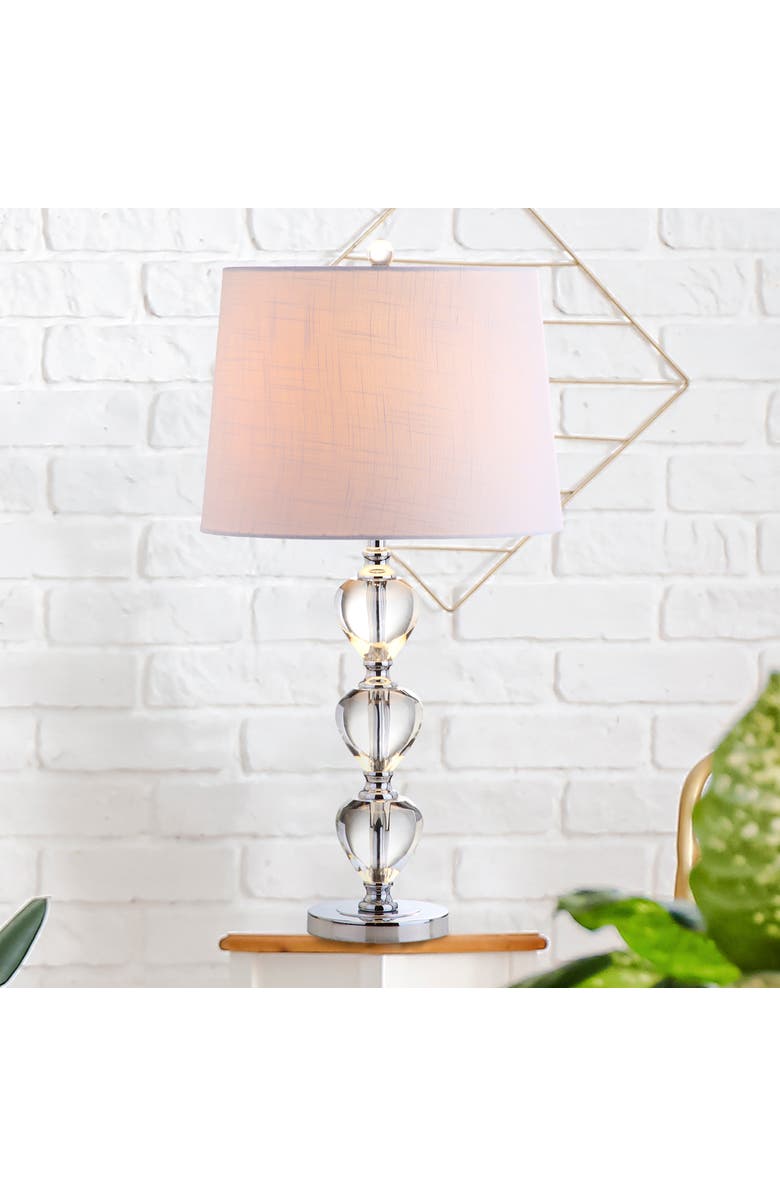 JONATHAN Y Cole Crystal LED Table Lamp, Main, color, Clear