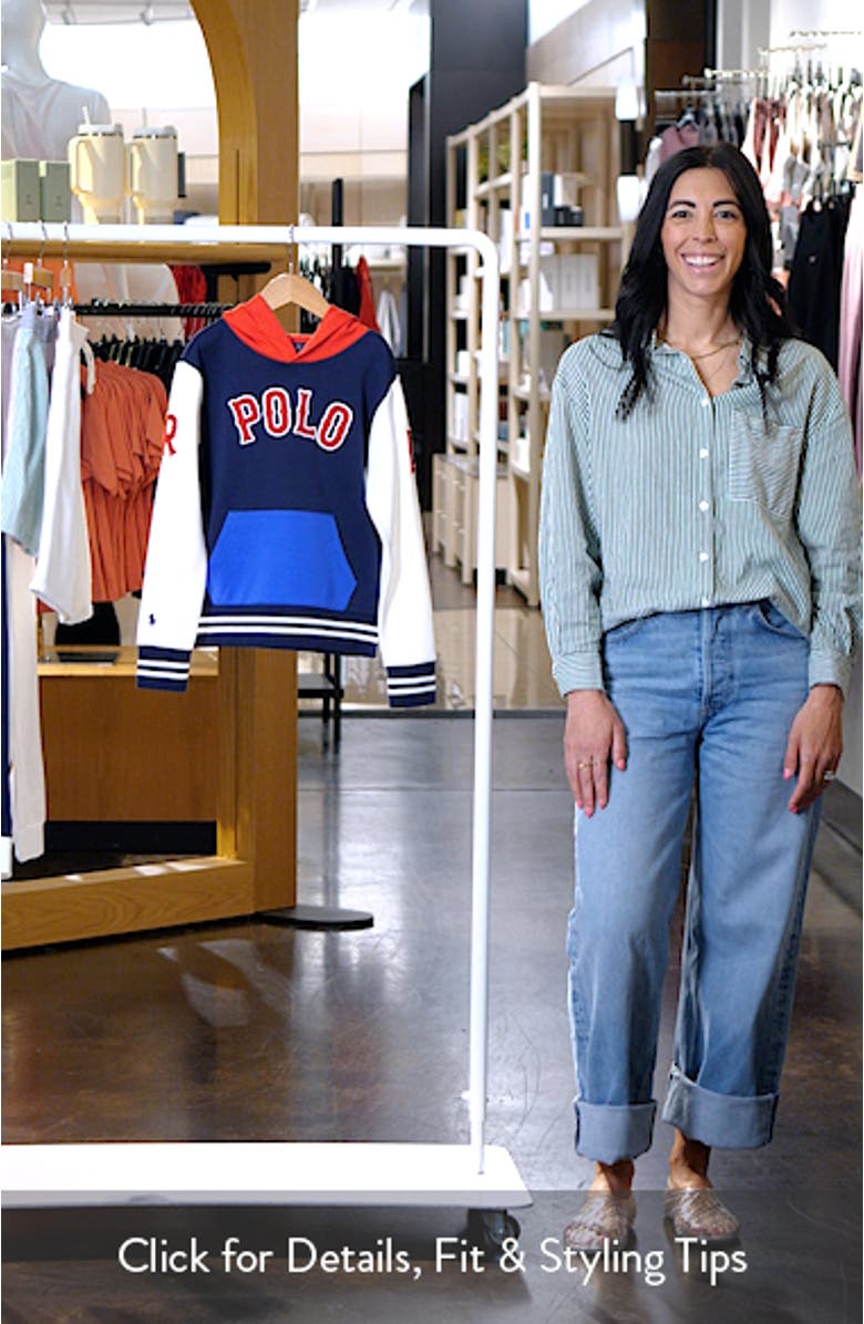 Kids
 Double Knit Varsity Pullover Hoodie, sales video thumbnail