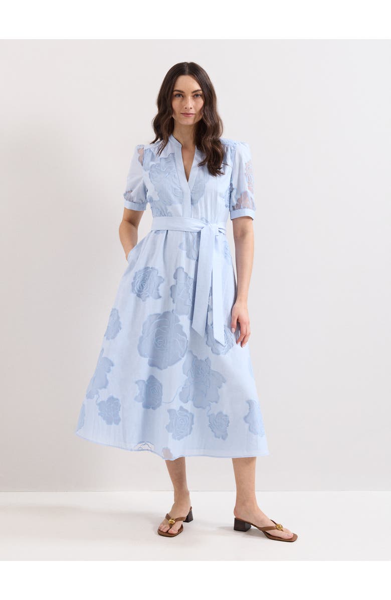Phase Eight Queenie Belted Midi Dress, Main, color, Blue