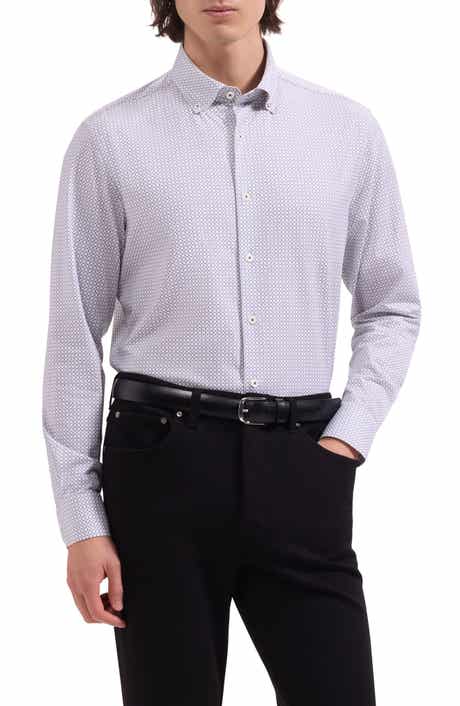 Brent OoohCotton® Windowpane Print Button-Down Shirt
