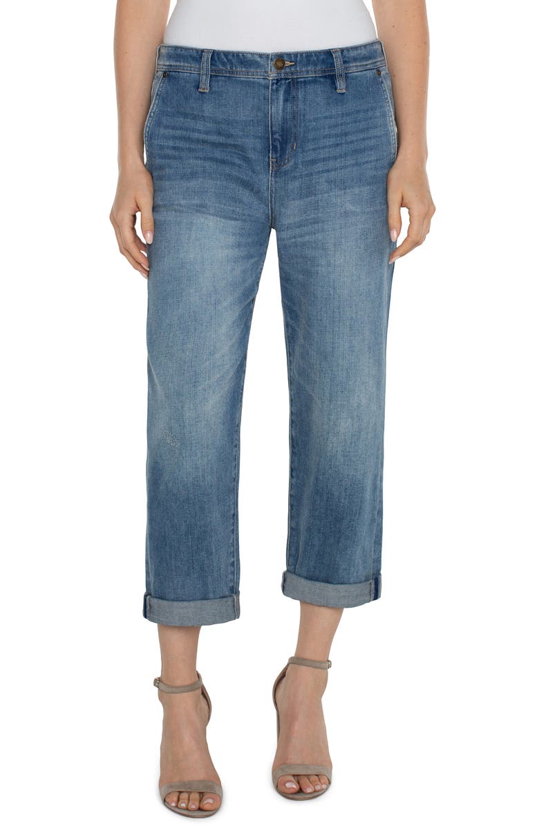 Liverpool Los Angeles Norma Relaxed Roller Crop Straight Leg Jeans, Main, color,