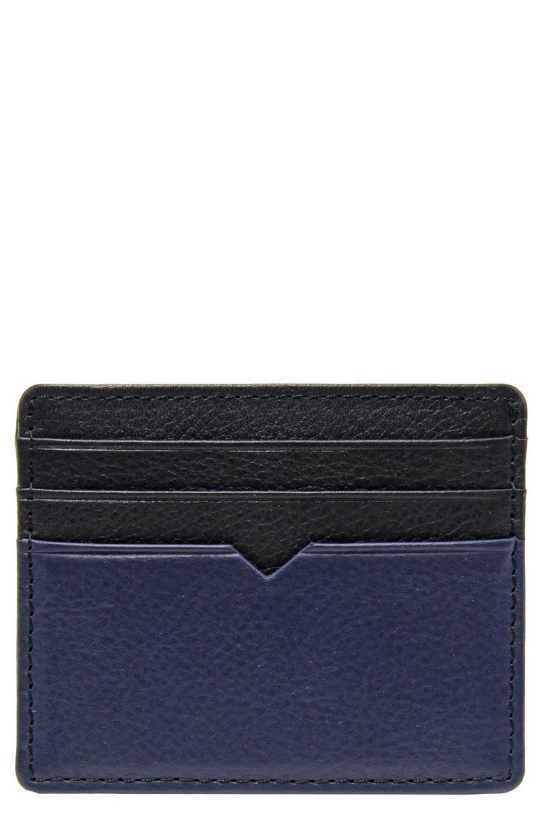 Robert Graham Anne Two-Tone Card Case, Main, color, Black/ Navy