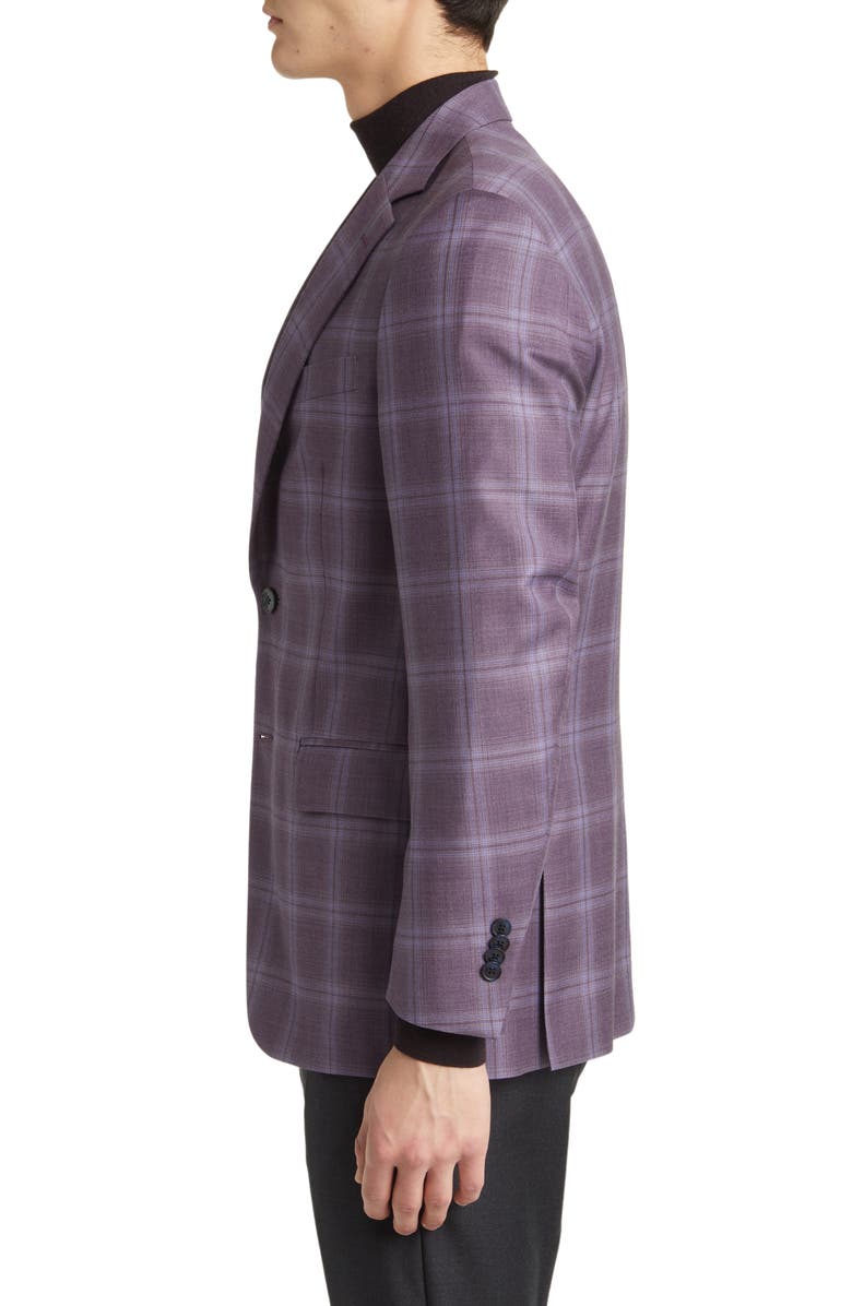 Peter Millar Tailored Fit Plaid Wool Sport Coat, Alternate, color,