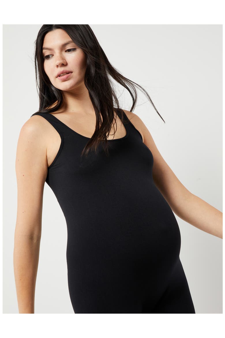 Seamless Maternity Bodysuit, Alternate, color, BLACK