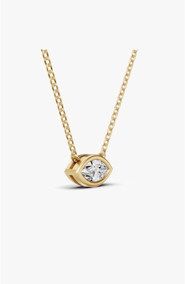 SEREIA OFFICIAL 14K Gold 0.5 ct Lab Grown Marquise Shape Diamond Solitaire Pendant, Alternate, color, Yellow Gold