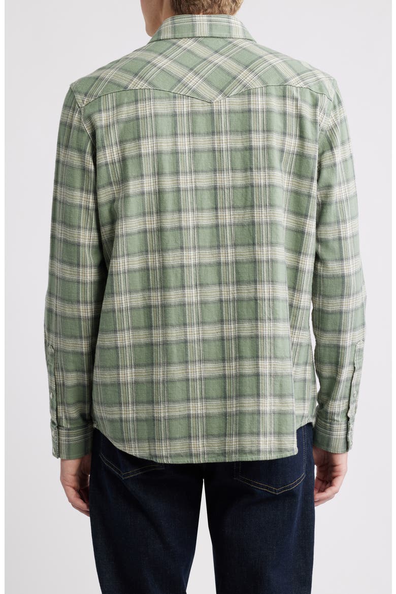 Huston Classic Fit Plaid Western Snap-Up Shirt, Alternate, color, GREEN MULTI
