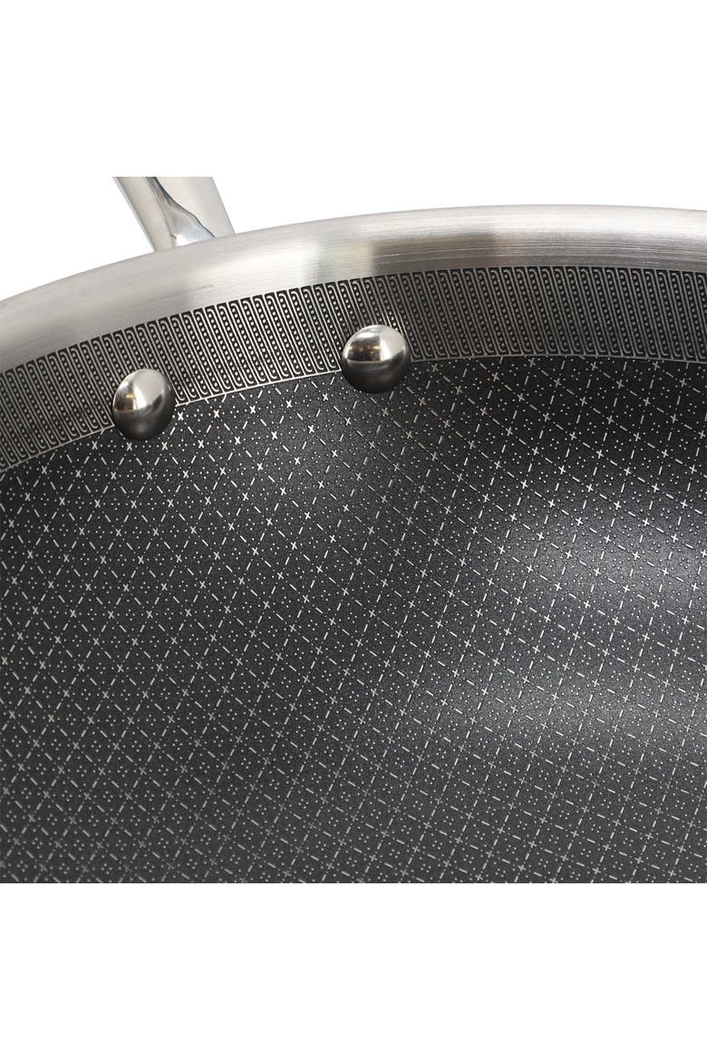 12.5" Stainless Steel Nonstick Wok with Lid in Silver, Alternate, color, Silver