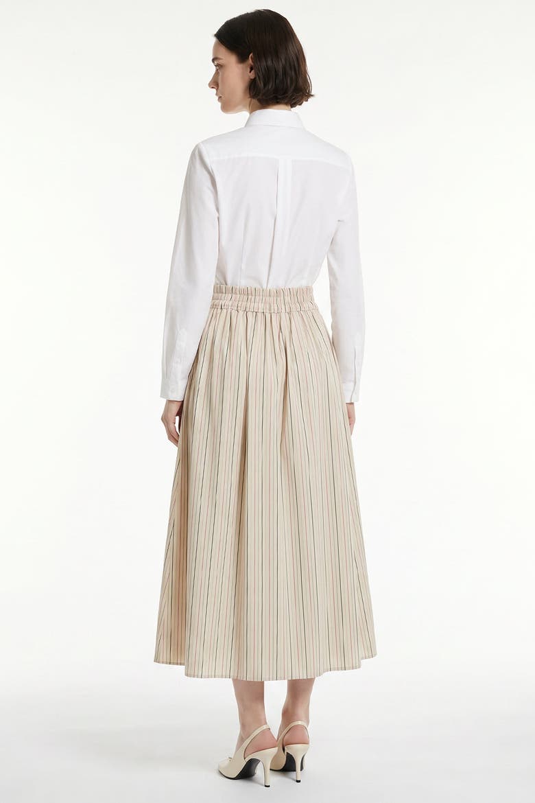 Gace Pleated Pocket Midi Skirt, Alternate, color, Beige
