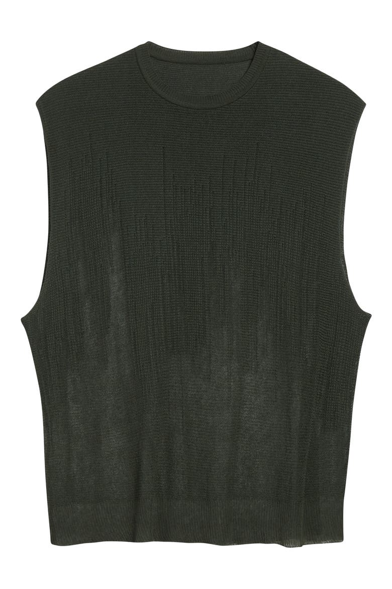 Brush Close-Up Crewneck Sweater Vest, Alternate, color, GREEN