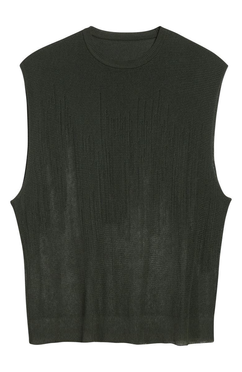 Homme Plissé Issey Miyake Brush Close-Up Crewneck Sweater Vest, Alternate, color, Green