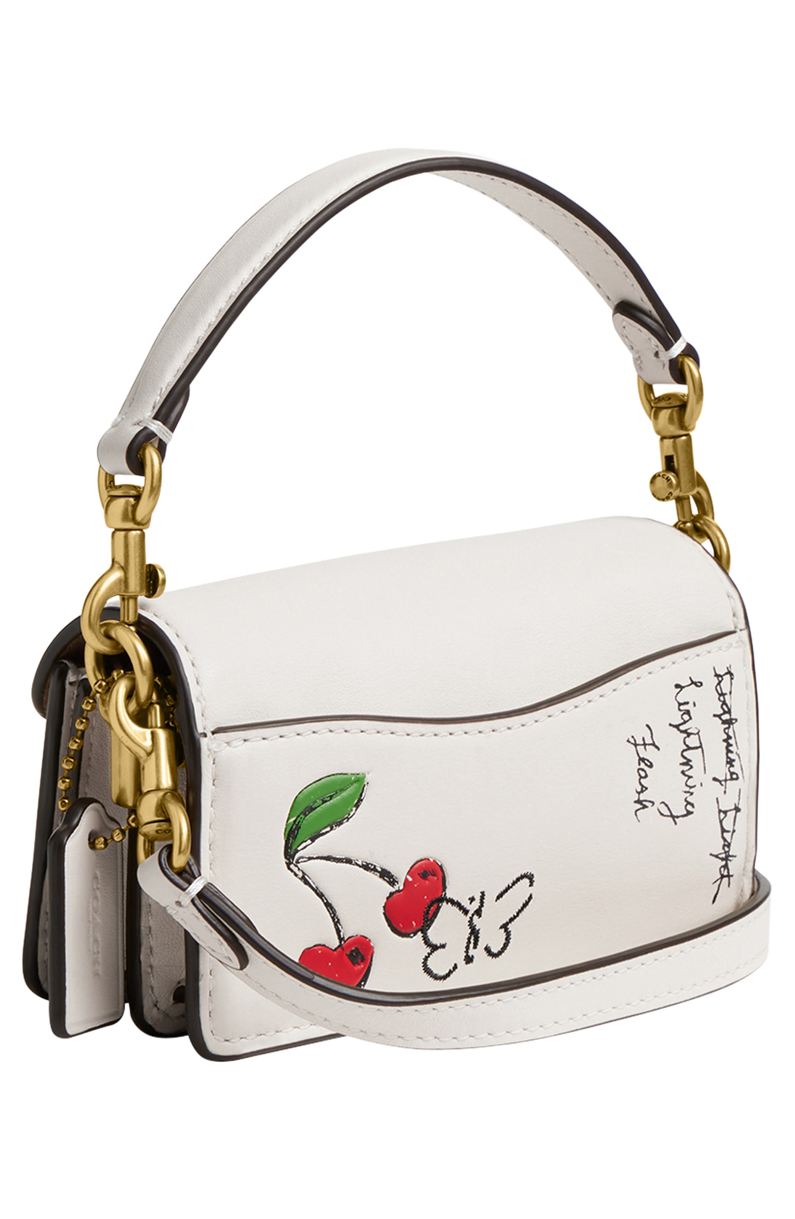 COACH Tabby 12 Sketch Print Leather Shoulder Bag, Alternate, color, 