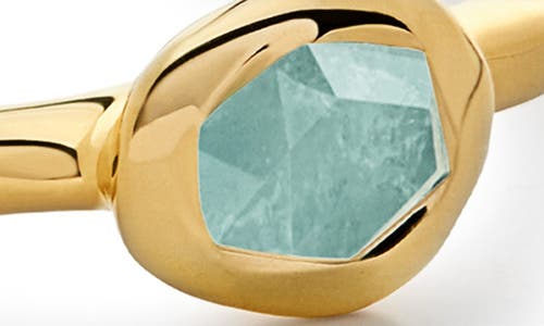 Monica Vinader Odyssey Aquamarine Stacking Ring In 18ct Gold Vermeil/aquamarine