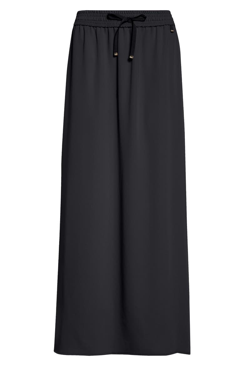 Cady Drawstring Maxi Skirt, Alternate, color, 9300 BLACK