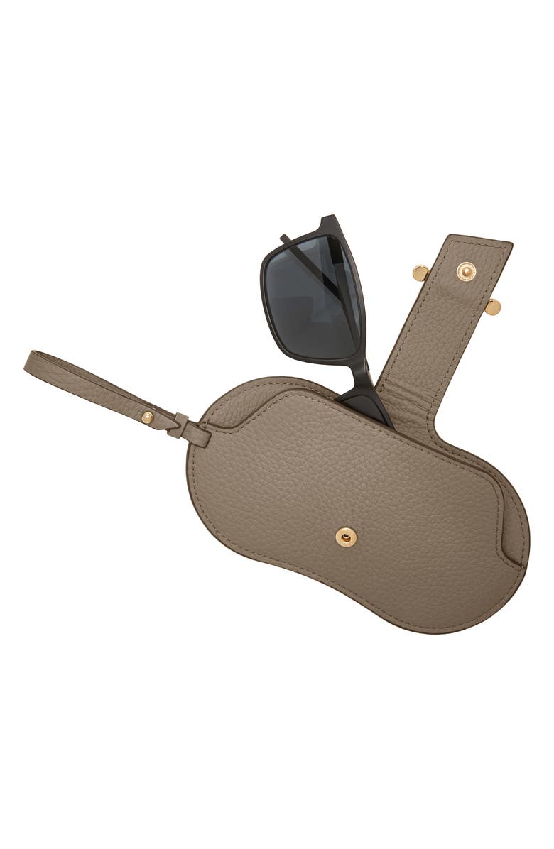 Strathberry Multrees Leather Glasses Case, Alternate, color, Taupe