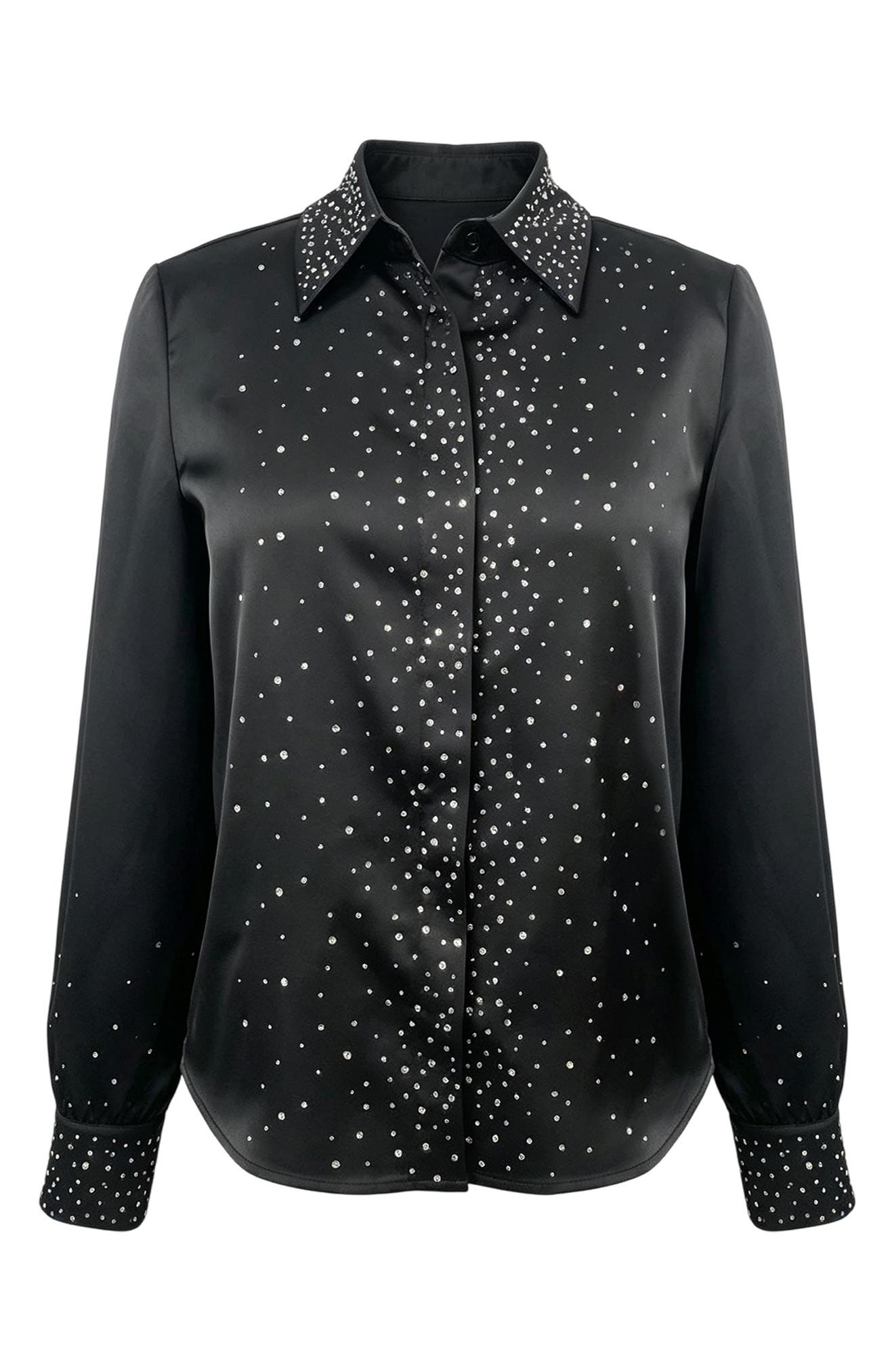 Beaded Satin Shirt