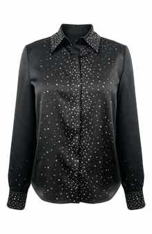 Beaded Satin Shirt