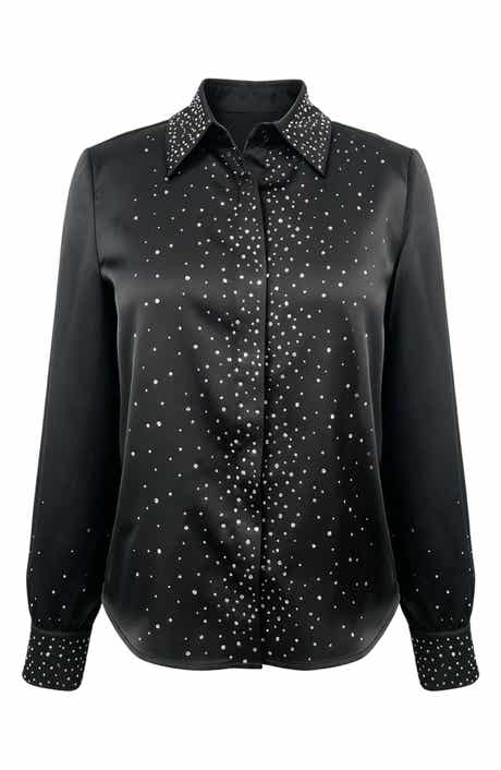 Beaded Satin Shirt