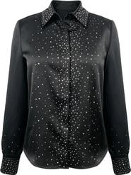 WDNY Beaded Satin Shirt