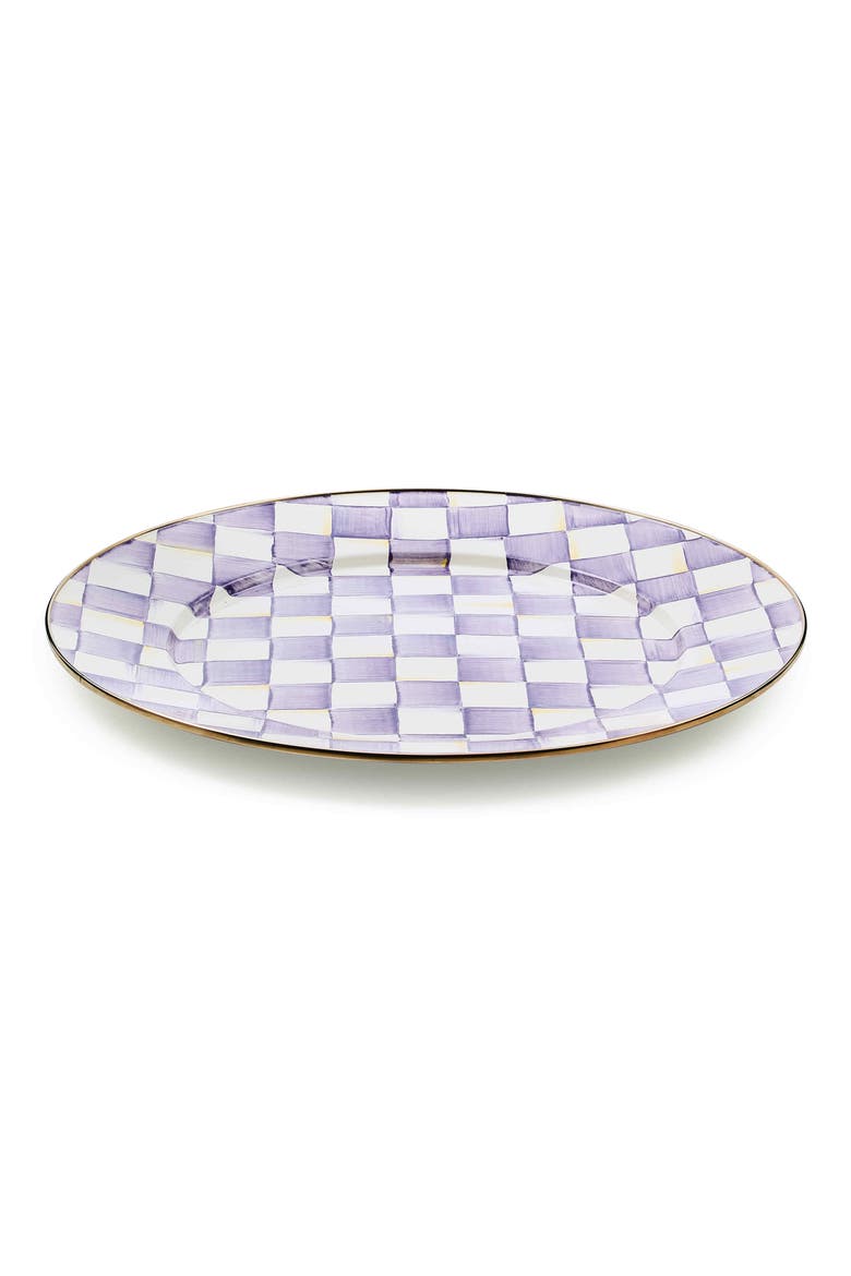 Violet Check Serving Platter, Alternate, color, VIOLET