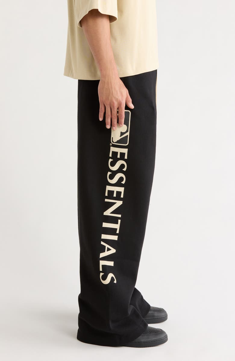 Fear of God Essentials x MLB Cotton Blend Fleece Lounge Sweatpants, Alternate, color, Black
