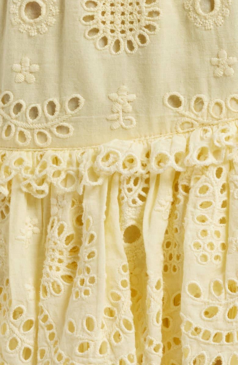 LoveShackFancy Shailo Tiered Cotton Miniskirt, Alternate, color,