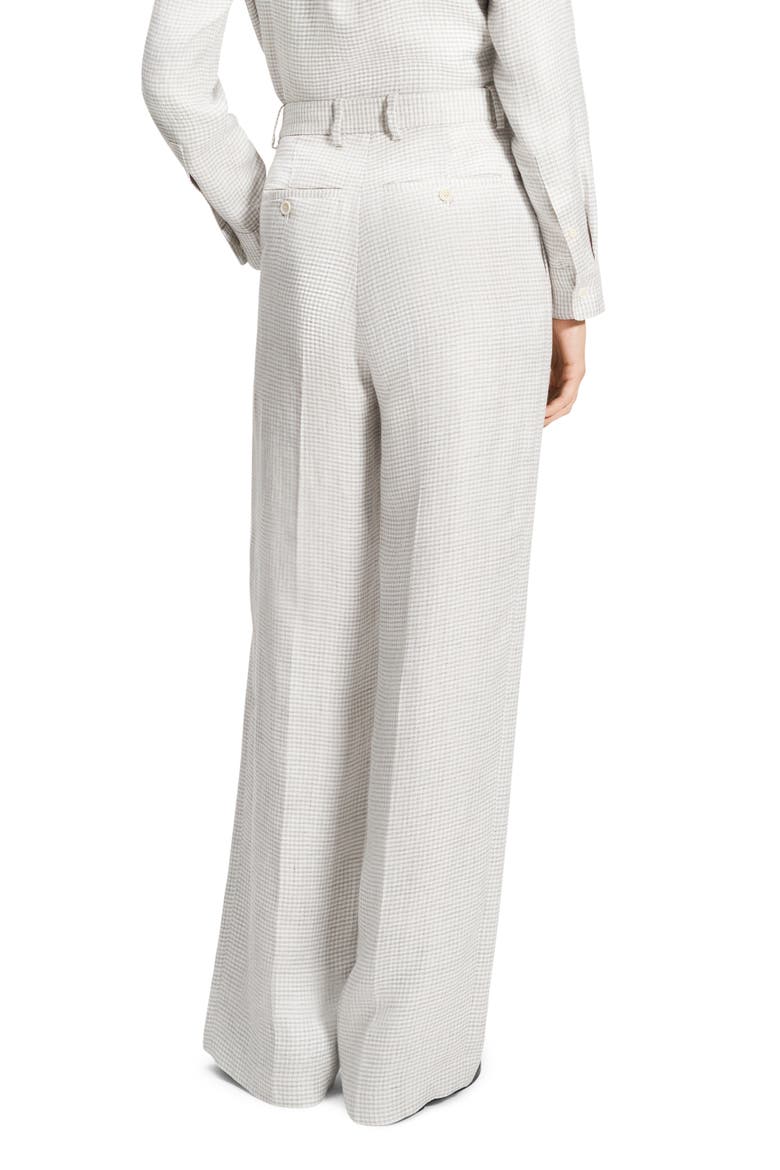 B.Mel Houndstooth Check Linen Blend Pants, Alternate, color, PLATINUM MULTI