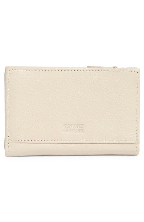 Mundi Small Leather Goods Rio Indexter Trifold Leather Wallet In Parchment