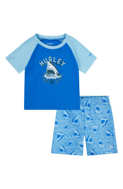 Shark Head Rashguard & Swim Shorts Set (Baby)