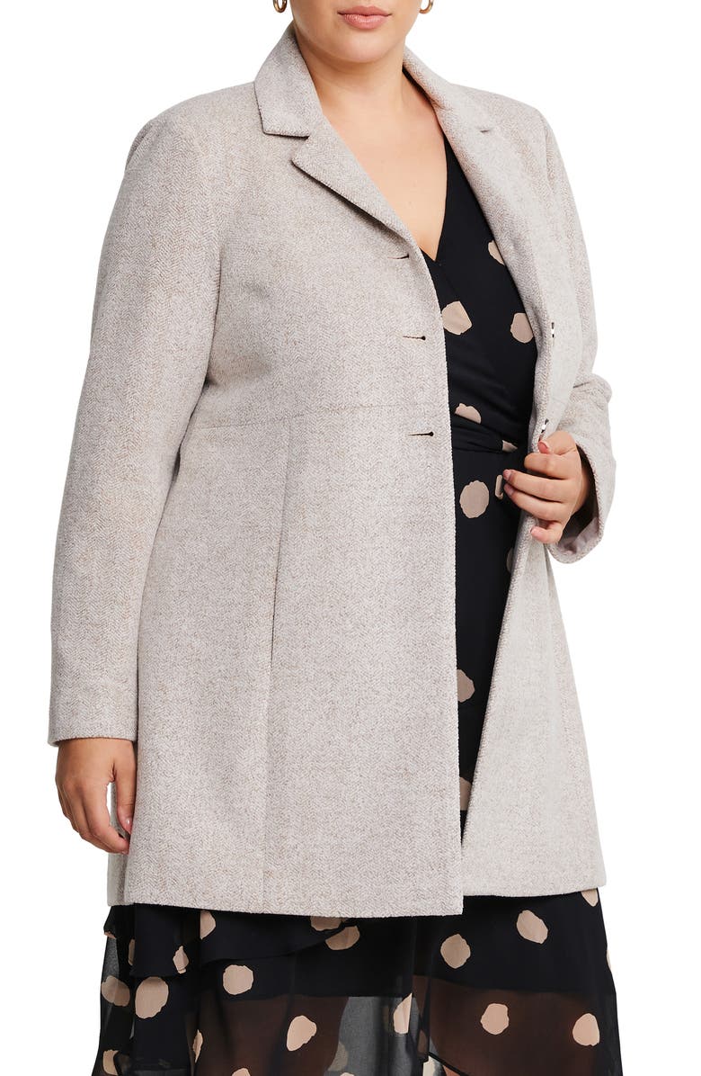 Estelle Floater Notched Lapel Coat, Alternate, color, 
