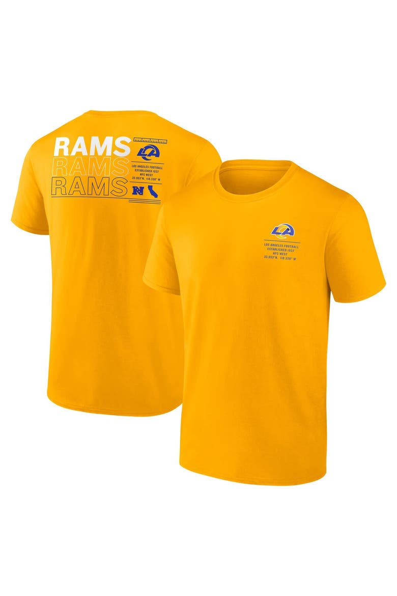 Men's Fanatics Gold Los Angeles Rams Repeat Stats T-Shirt, Main, color, Gold