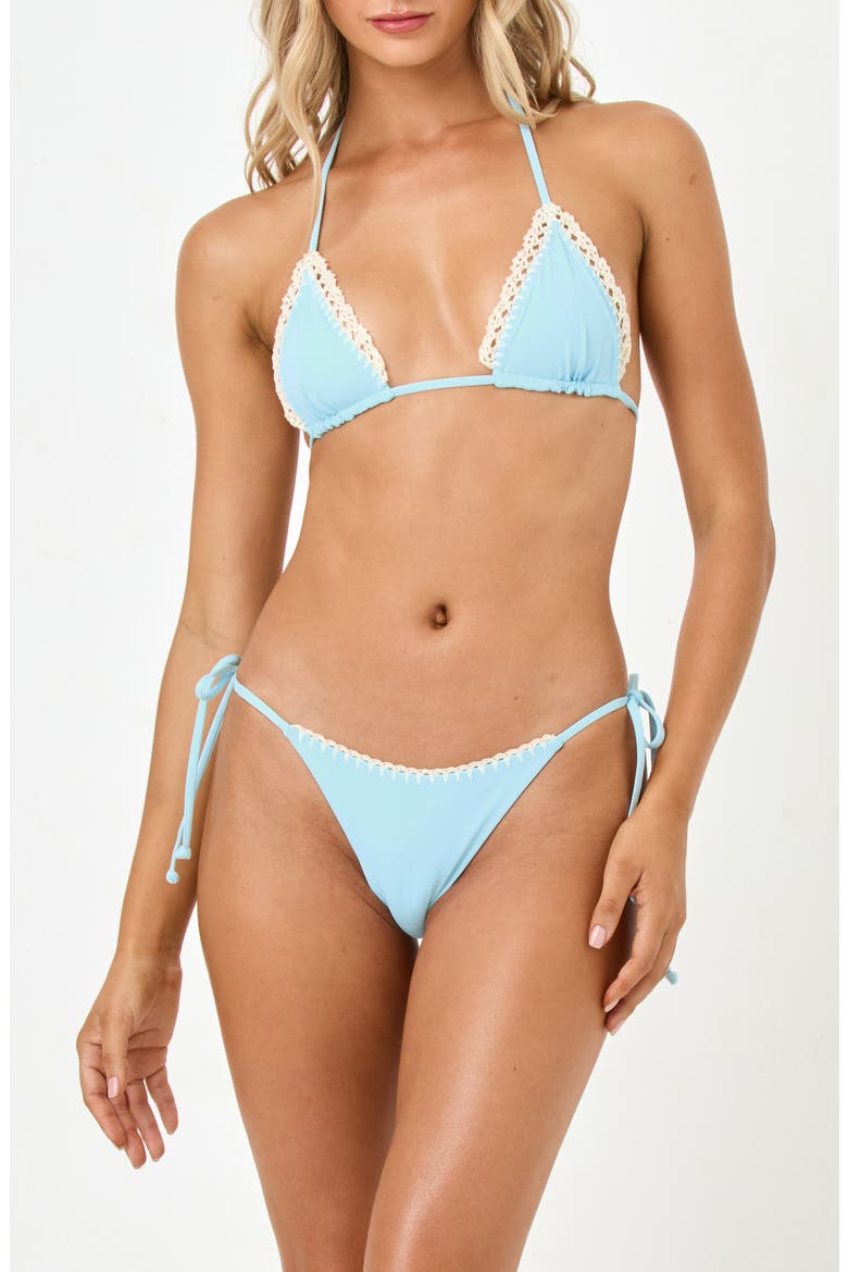 Samba Embroidered Trim Bikini Top, Alternate, color, TOURMALINE