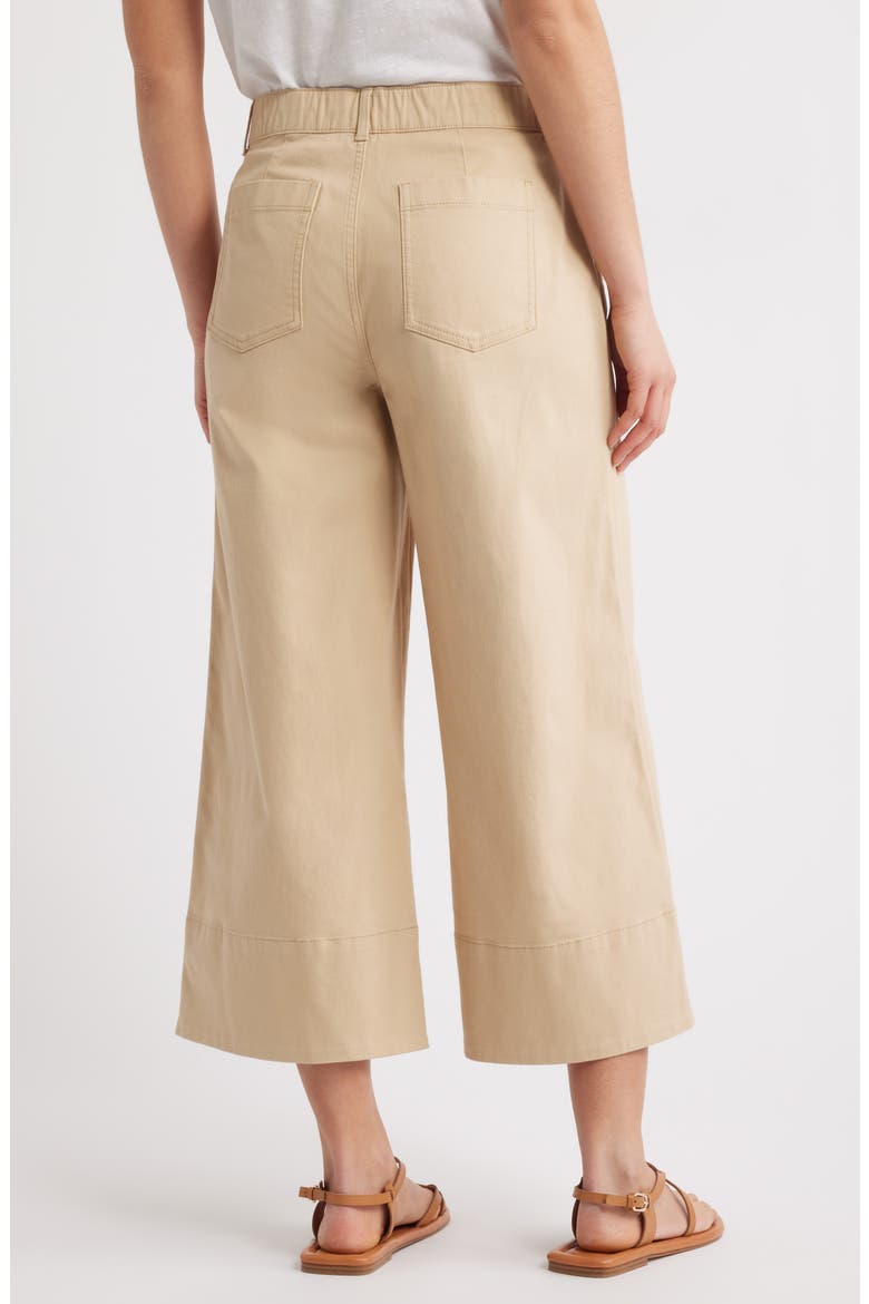 Wide Leg Crop Twill Pants, Alternate, color, TAN SHORE