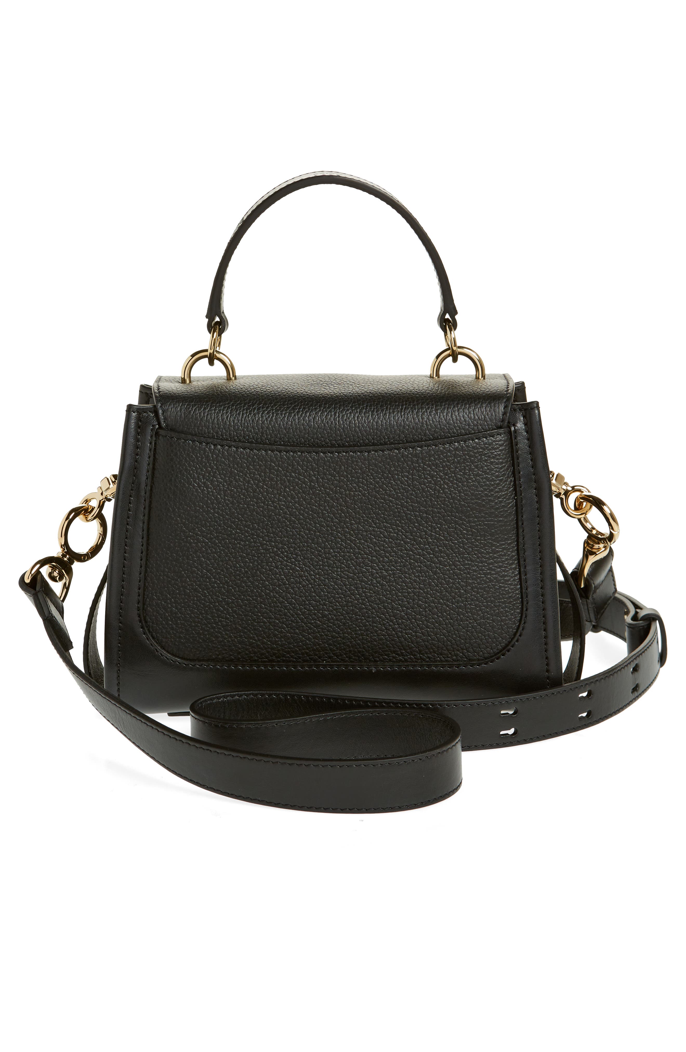 Chloé Mini Tess Leather & Suede Top Handle Bag, Alternate, color, 