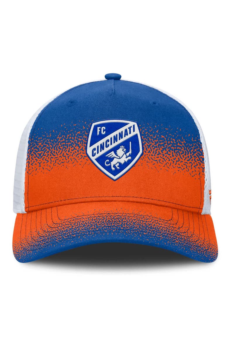 FANATICS Men's Fanatics Blue FC Cincinnati Libero Trucker Adjustable Hat, Alternate, color,
