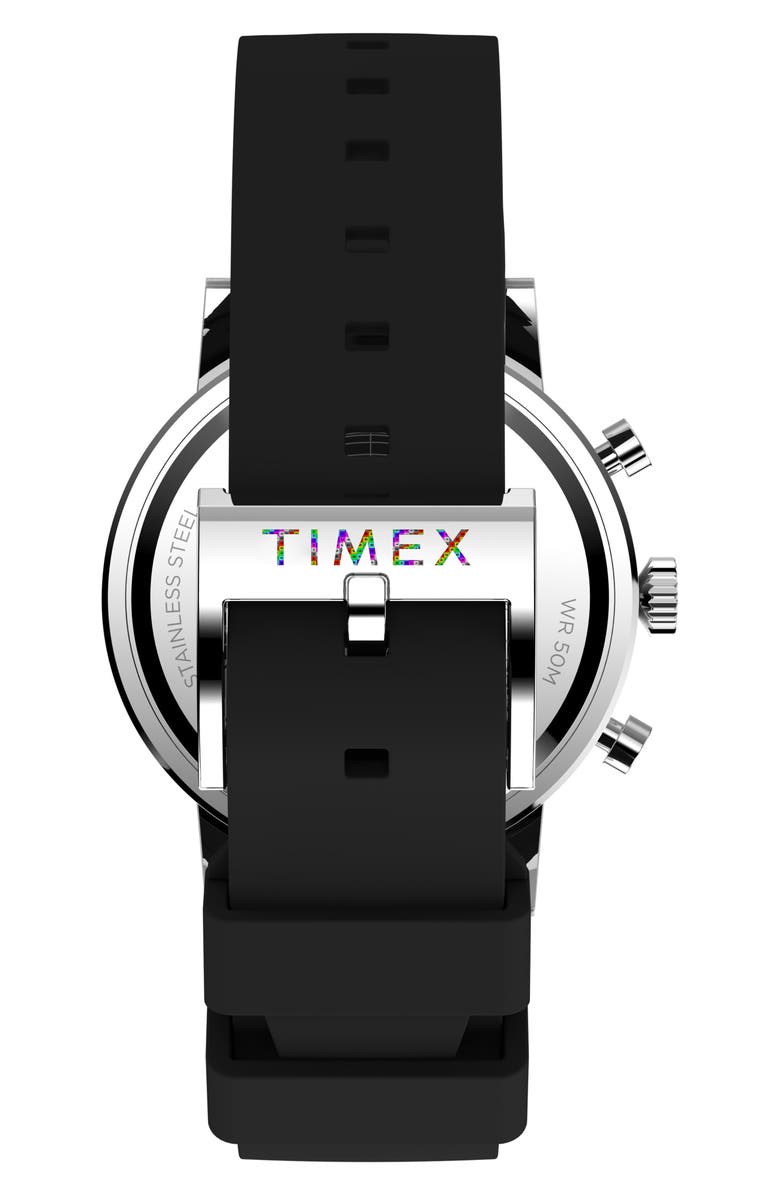 Timex<sup>®</sup> Midtown Chronograph Silicone Strap Watch, 40mm, Alternate, color, 