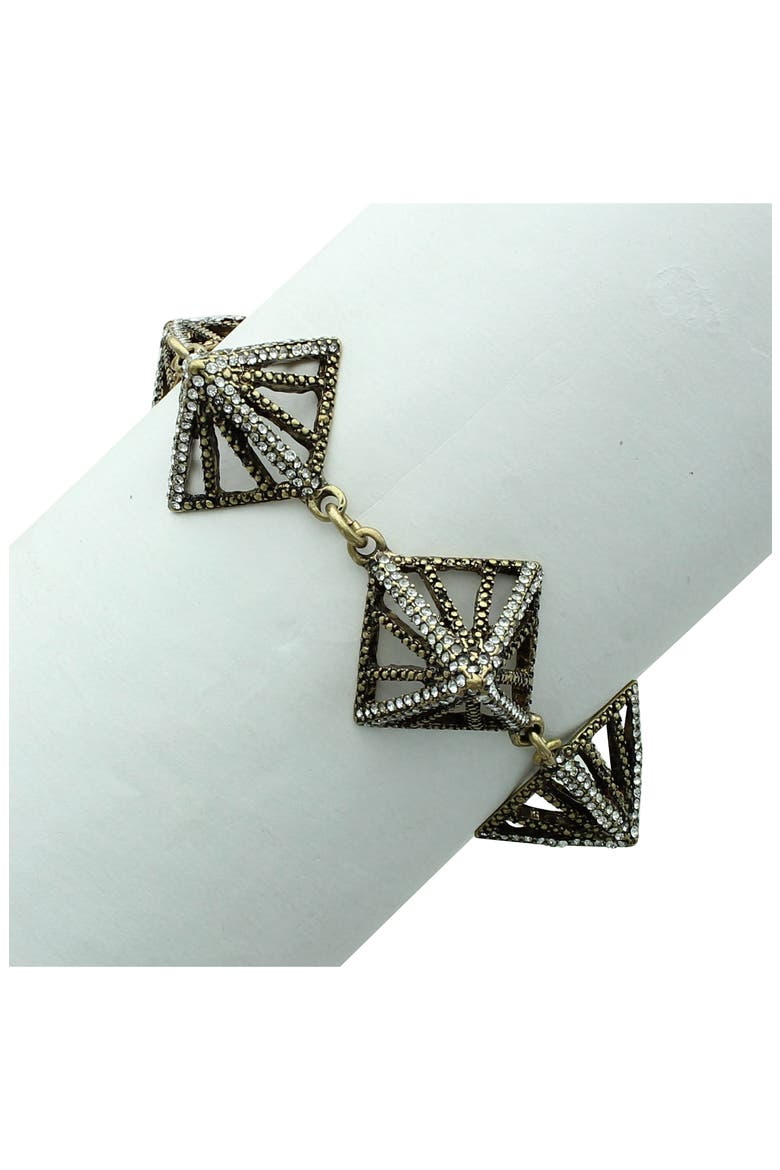 Ava Pyramid Bracelet, Main, color, GOLD / CLEAR