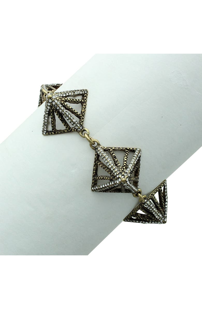 OLIVIA WELLES Ava Pyramid Bracelet, Main, color, Gold / Clear