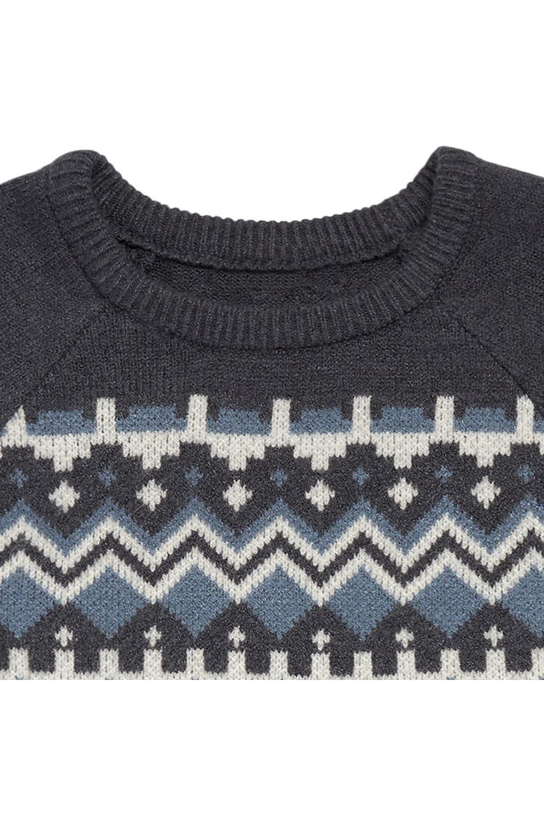 Dark Grey Heather Fair Isle Dress, Alternate, color, Dark Grey