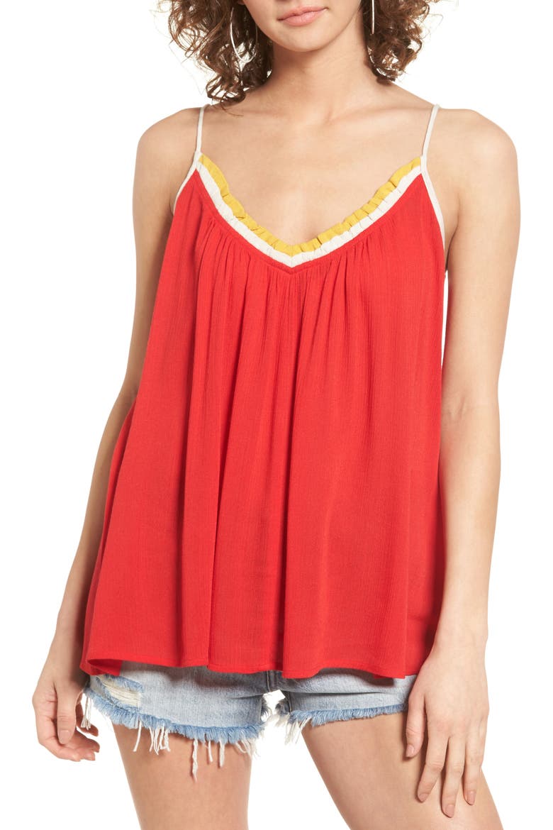Tassel Back Tank, Main, color, RED