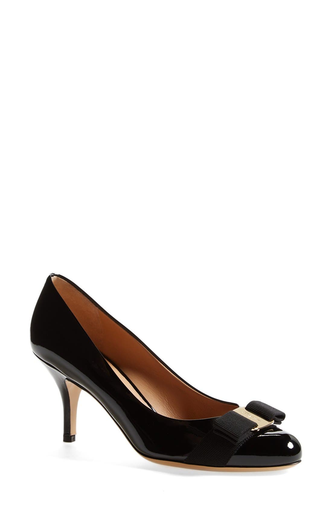 FERRAGAMO Carla Patent Leather Pump, Main, color, 