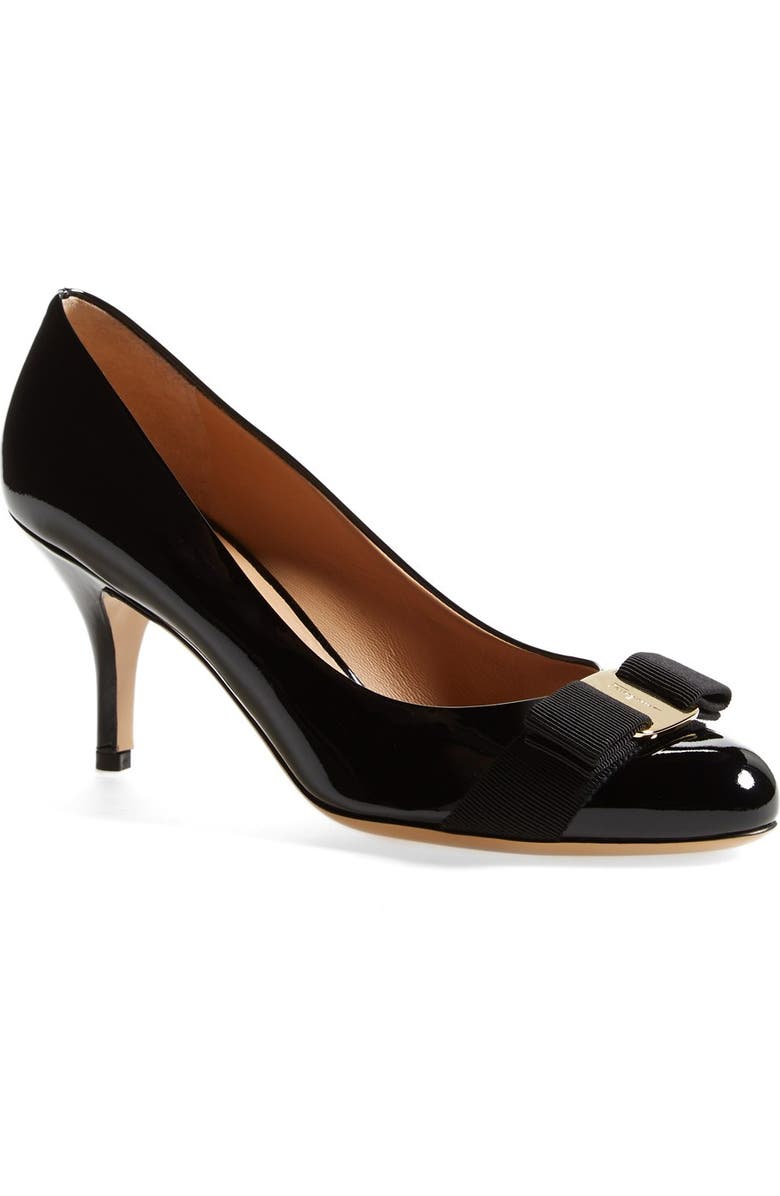 FERRAGAMO Carla Patent Leather Pump, Main, color,