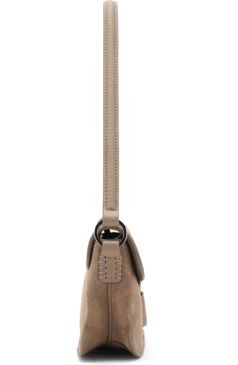 MANGO Suede Shoulder Bag, Alternate, color, Medium Brown