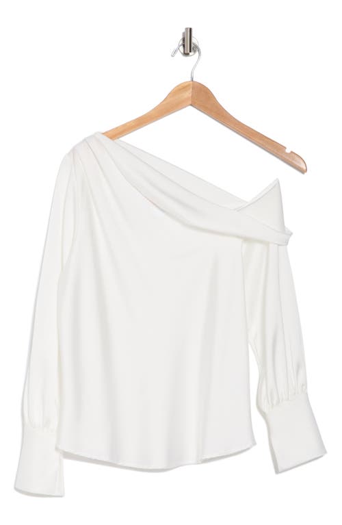 RENEE C RENEE C ASYMMETRICAL DROP SHOULDER SATIN TOP 