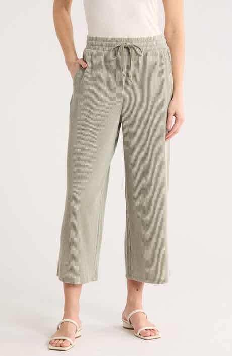 Bobeau Ember Ribbed Wide Leg Pants