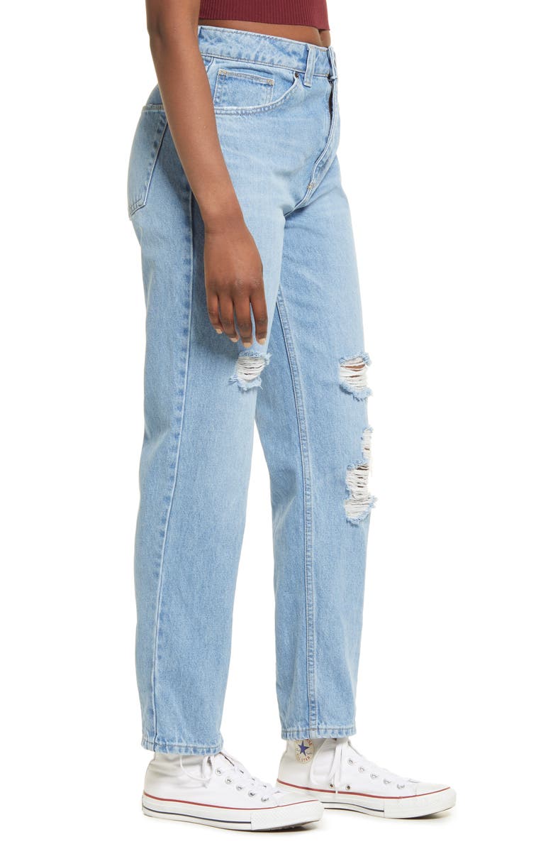BDG Urban Outfitters Destroyed High Waist Mom Jeans, Alternate, color, Summer Vintage