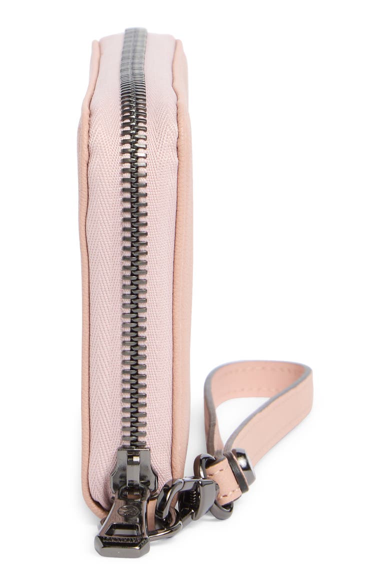 Le Pilage Cuir Zip Wristlet Wallet, Alternate, color, POWDER PINK