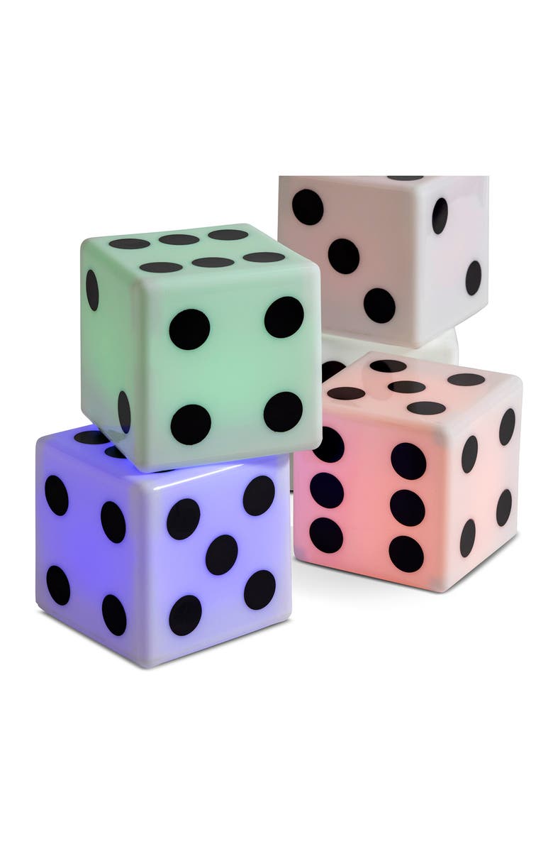 Core Home 5-Piece Giant LED Rolling Dice Set, Alternate, color, Multi